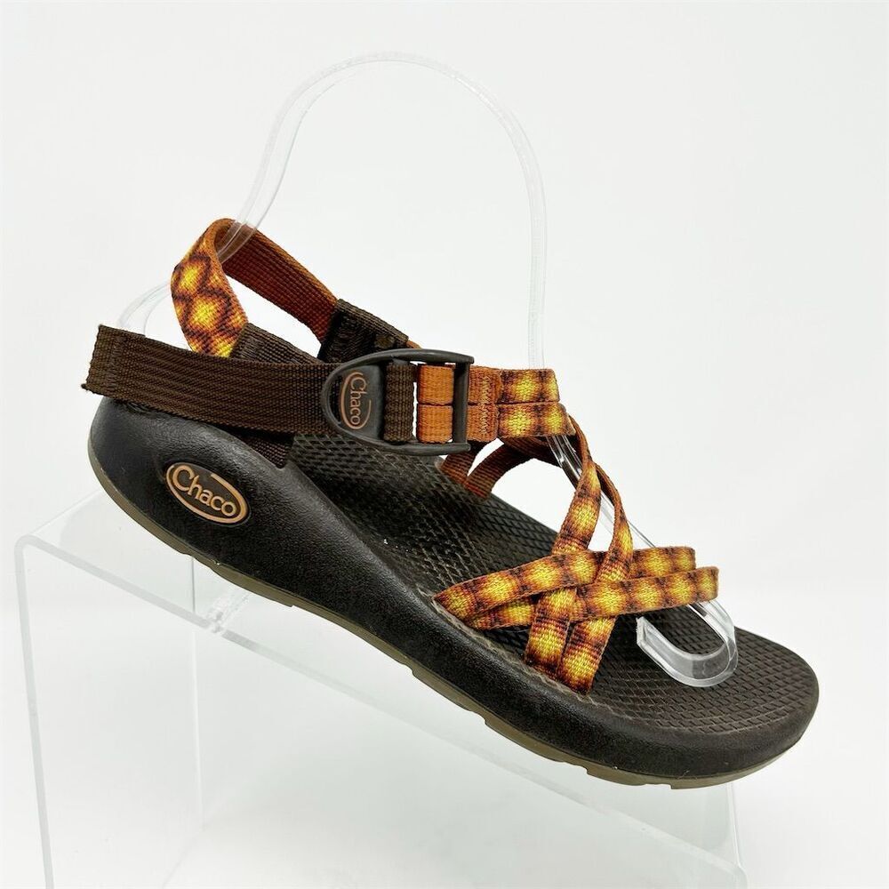 Chaco ZX2 Orange and Brown Sporty Classic Sandals Size 6 Strappy Summer